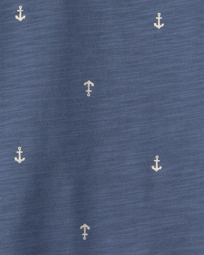 Boys Anchor Polo Shirt - Blue, image 2 of 3 slides