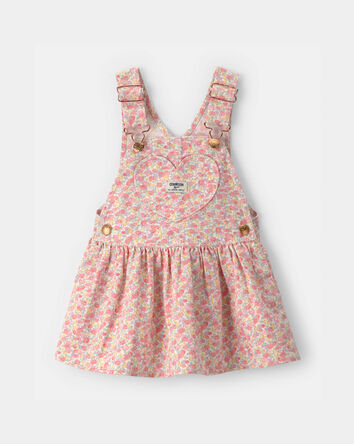 Baby Girl Floral Heart Pocket Skirtall - Pink, 