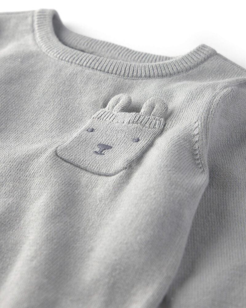 Baby 2-Piece Organic Cotton Sweater Knit Top & Pant Set, image 5 of 6 slides