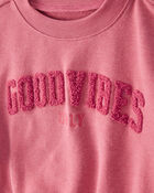 Kid Oversized Graphic Sweatshirt - Pink, image 2 of 4 slides