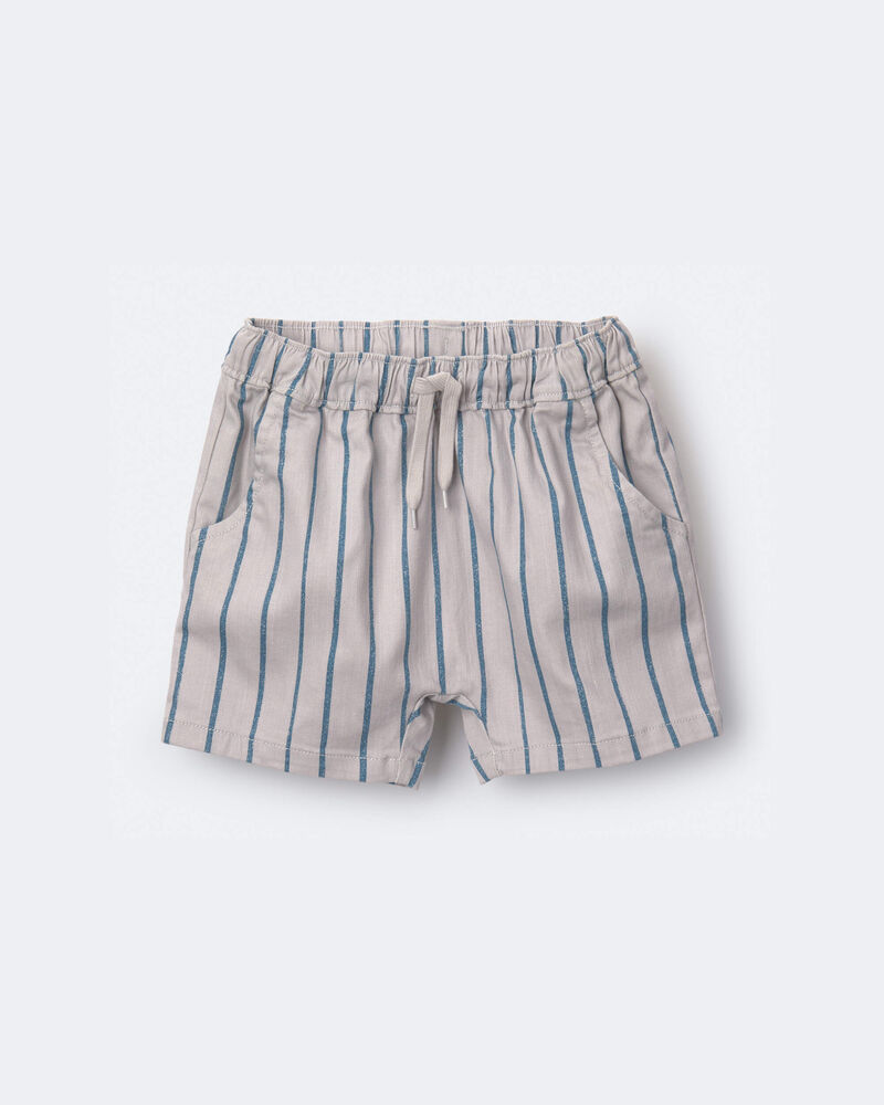 Tout-petit gar&ccedil;on - Short extensible &agrave; rayures - Gris, image 3 sur 7 diapositives