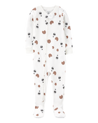 Toddler Boy 1-Piece Milk & Cookies 100% Snug Fit Cotton Footies Pyjamas, image 1 of 4 slides