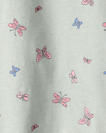 Toddler Girl Butterfly Print Long Sleeve Tee - Green, 