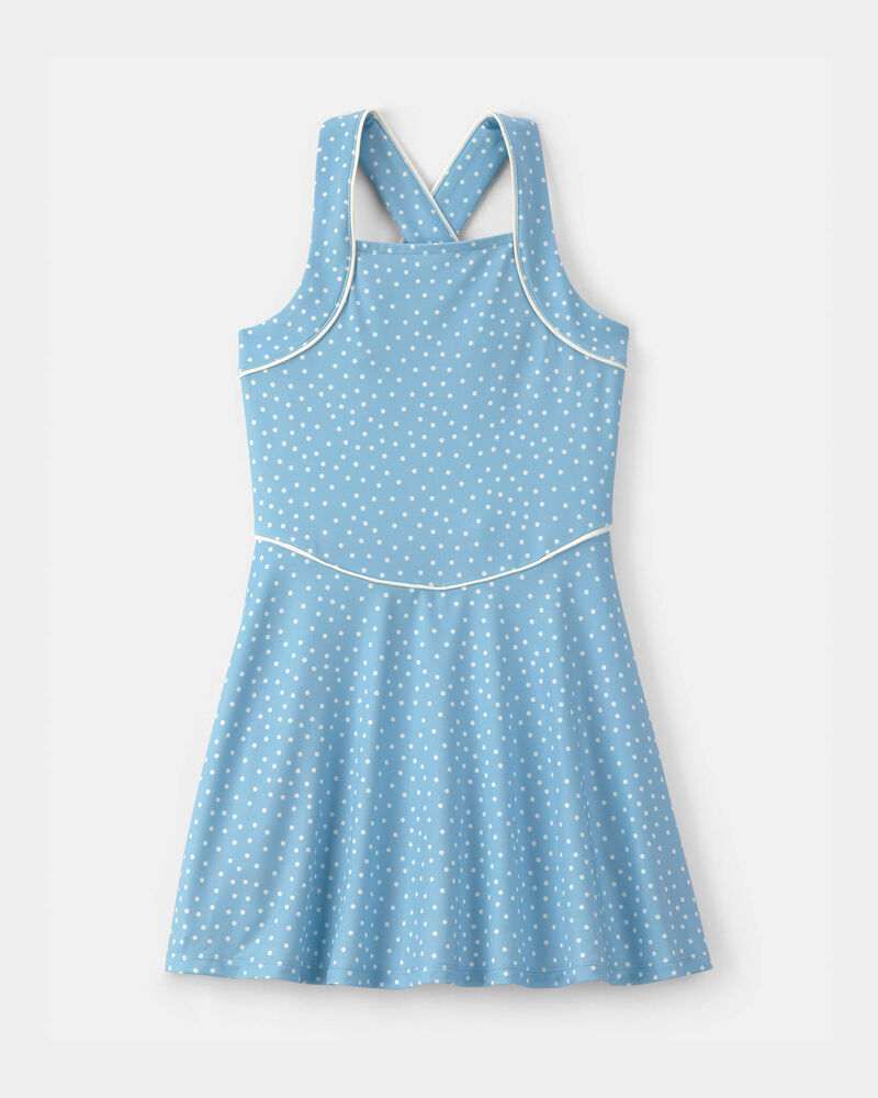 Filles - Robe de style sportif &agrave; pois - Bleu, image 1 sur 4 diapositives