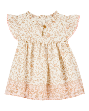 Baby 2-Piece Floral Top & Short Set - Cream, 