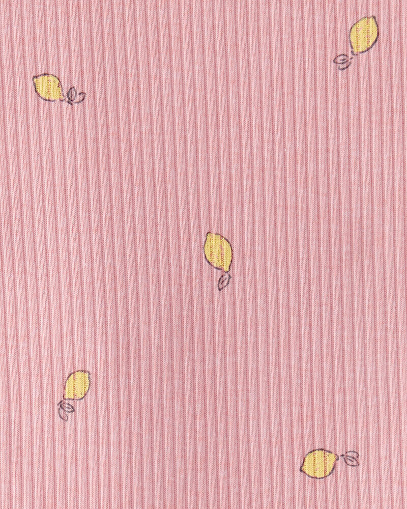 Baby Girl Lemon Bodysuit & Pant Set - Pink, image 2 of 3 slides