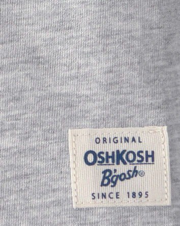 B&eacute;b&eacute; gar&ccedil;on - T-shirt &agrave; col henley &agrave; manches courtes - Gris chin&eacute;, 