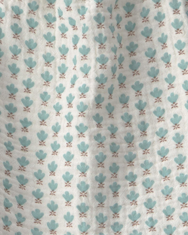 B&eacute;b&eacute; fille - Ensemble 2 pi&egrave;ces haut et short en gaze de coton biologique &agrave; motif floral, image 6 sur 6 diapositives
