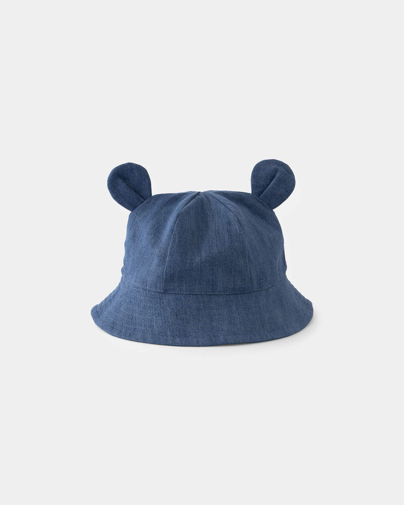 B&eacute;b&eacute; - Chapeau seau en chambray Winnie l&rsquo;Ourson de Disney&reg; avec oreilles d&rsquo;ours - Indigo, image 3 sur 4 diapositives