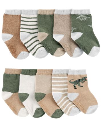 10-Pack Dinosaur Socks, 
