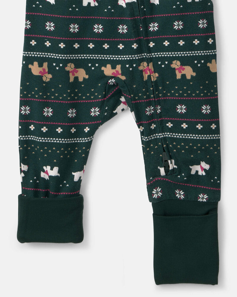B&eacute;b&eacute; - Grenouill&egrave;re PurelySoft &agrave; fermeture &agrave; glissi&egrave;re double sens et motif jacquard &ndash; Vert, image 4 sur 7 diapositives