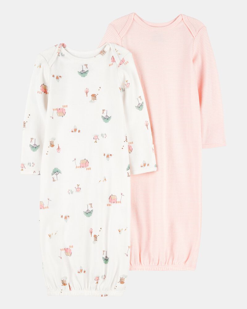 Baby 2-Pack Sleeper Gowns, image 1 of 6 slides