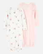 Baby 2-Pack Sleeper Gowns, image 1 of 6 slides