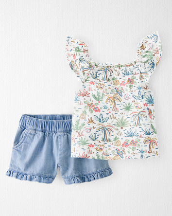 Baby 2-Piece Organic Cotton Tropical Set, 