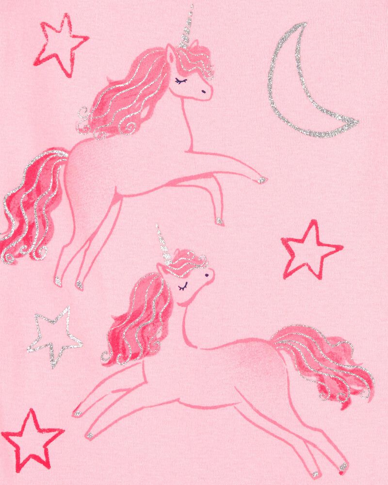 Toddler Girl 4-Piece Unicorn Cotton Pyjamas, image 2 of 4 slides