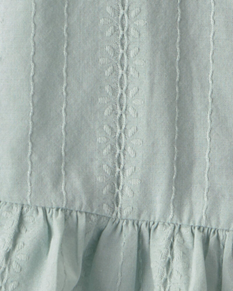 Toddler Girl Button-Down Peplum Tank Top - Green, image 2 of 3 slides