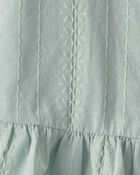 Toddler Girl Button-Down Peplum Tank Top - Green, image 2 of 3 slides