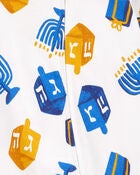 Baby Hanukkah 2-Way Zip Cotton Sleeper Pyjamas, image 2 of 4 slides