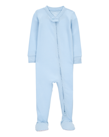 Baby Zip-Up PurelySoft 1-Piece Pyjamas - Blue, 