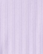 Girls Pointelle Long-Sleeve Top - Purple, image 3 of 4 slides