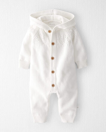 Bébé Combinaison en tricot pointelle de coton biologique, 