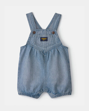 Baby Girl Denim Shortall - Blue, 
