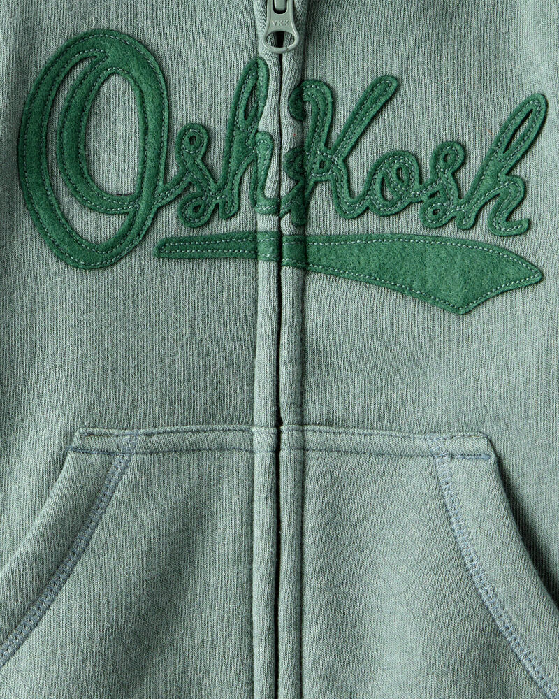 Bébé garçon - Blouson à logo OshKosh à fermeture à glissière - Vert, image 3 sur 4 diapositives