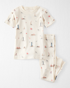 Toddler Organic Cotton Pyjamas in Coastal Print, image 1 of 3 slides