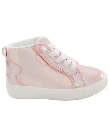 Kid Metallic High-Top Sneakers, 