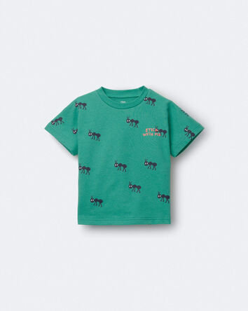 Toddler Boy Stick With Me' Dolman Tee - Dark Green, 