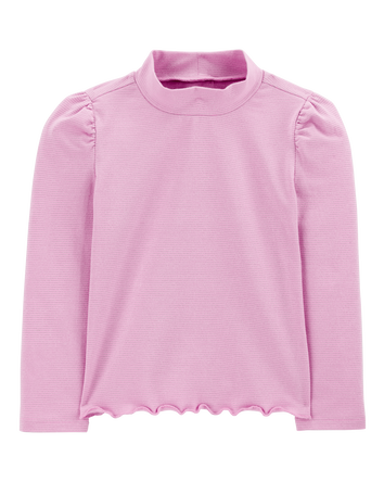 Toddler Lettuce-Hem Mock-Neck Top
, 