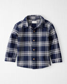 Toddler Organic Cotton Button-Front Flannel Shirt, image 1 of 4 slides