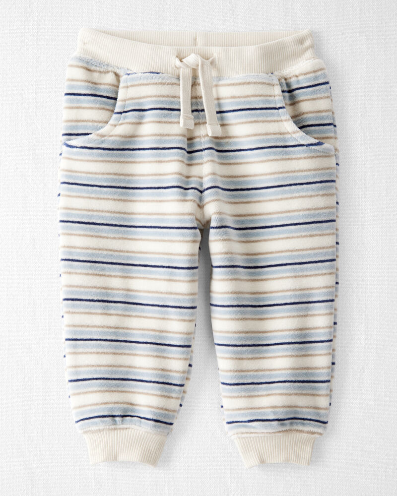 Baby 2-Piece Organic Cotton Velour Set in Stripes, image 2 of 5 slides