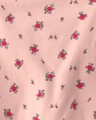 Toddler Girl Organic Cotton Tiered Dress in Blush Floral Print, image 4 of 5 slides