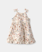 B&eacute;b&eacute; fille - Robe sans manches &agrave; motif floral - Blanc, image 1 sur 3 diapositives