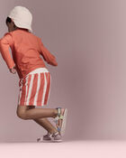 Toddler Boy Striped Swim Trunks - Orange, image 4 of 7 slides