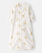 Baby Giraffe Fleece Loose Fit Wearable Blanket - Cream, image 1 of 4 slides