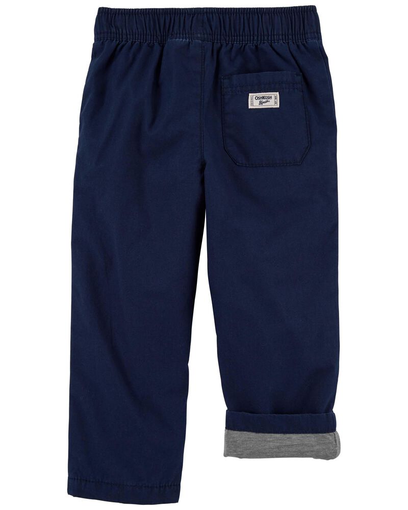 Jersey Lined Tapered Canvas Pants, image 2 of 3 slides