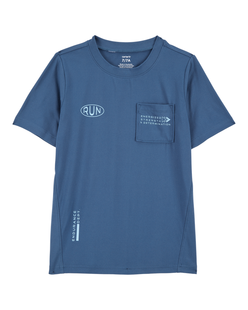 Enfant T-shirt à manches courtes de couleur unie - Bleu marine, image 1 sur 4 diapositives