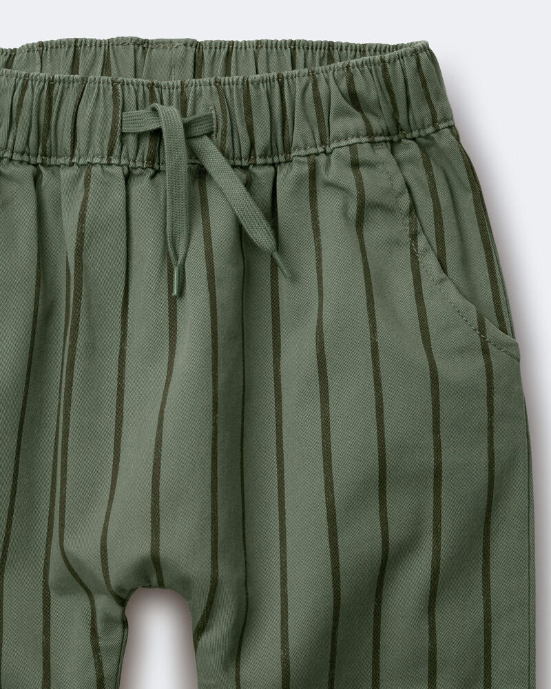 Tout-petit gar&ccedil;on - Pantalon tout-aller &agrave; rayures - Vert olive, image 5 sur 5 diapositives