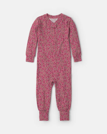 Baby Girl 1-Piece Floral PurelySoft&trade; Snug Fit Pyjama - Pink, 
