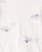 Baby 4-Pack Safari Print Cotton Long-Sleeve Multipack Bodysuits - White, image 3 of 6 slides
