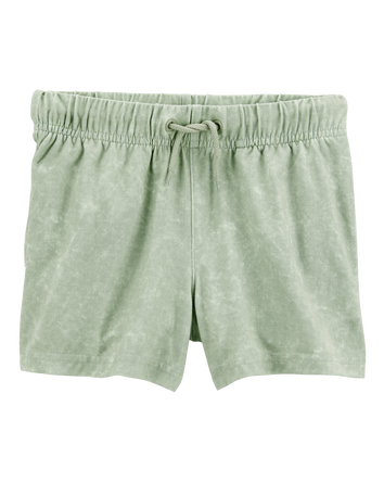 Toddler Solid Cotton Blend Shorts - Green, 