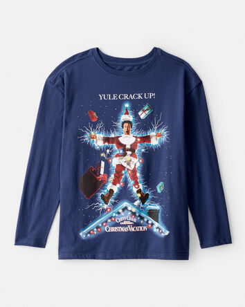 Gar&ccedil;ons - T-shirt &agrave; manches longues &agrave; imprim&eacute; de No&euml;l National Lampoon&rsquo;s - Bleu, 