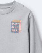 Toddler Hold My Juicebox Long-Sleeve Relaxed Graphic Tee - Light Blue, image 6 of 6 slides
