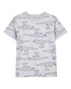Kid Dinosaur Print Woven Short-Sleeve Tee, image 1 of 3 slides