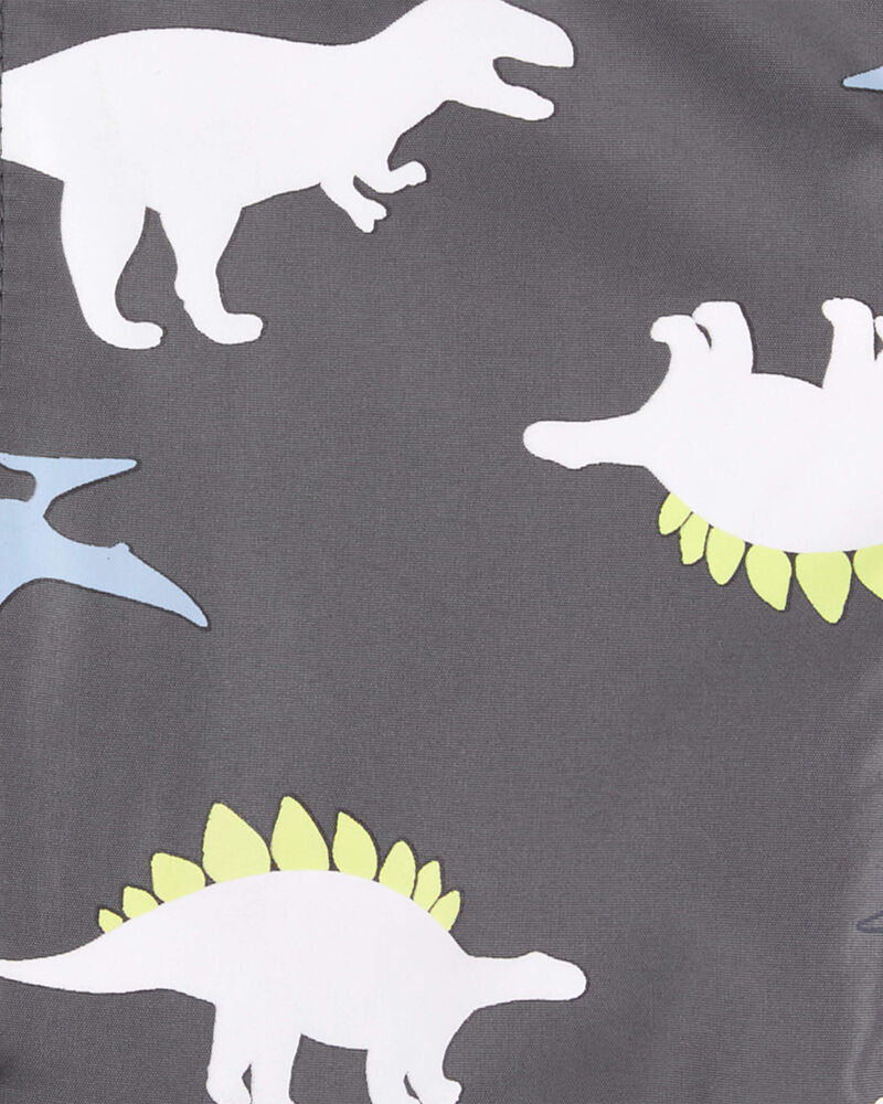 Toddler Dinosaur Colour Changing Rain Jacket - Grey, image 4 of 6 slides