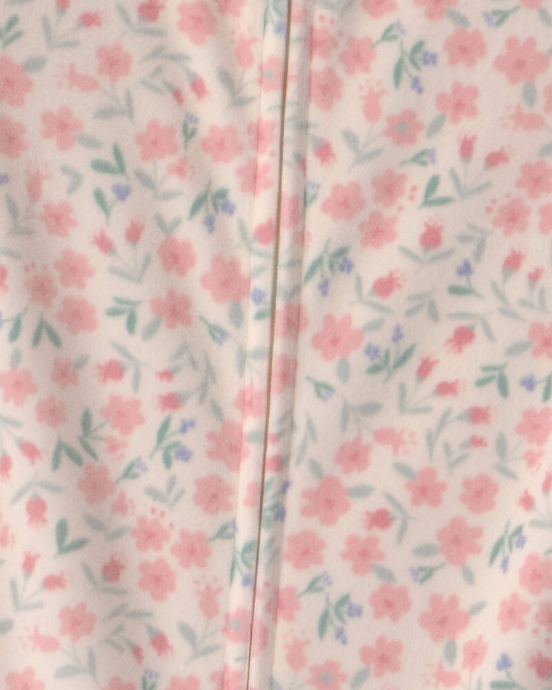 Toute-petit fille - Pyjama ajust&eacute; 1 pi&egrave;ce &agrave; pieds en DreamPlush &agrave; motif floral &ndash; Cr&egrave;me, image 3 sur 3 diapositives