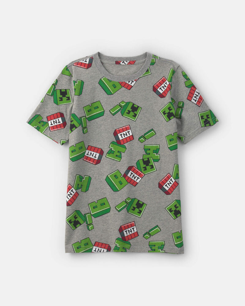 Boys Minecraft Graphic Tee - Grey, image 1 of 2 slides