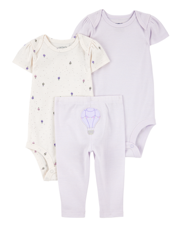Baby Girl 3-Piece Hot Air Balloon Little Character Set, 